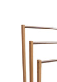 NNEDSZ HOME Bamboo Towel Bar Metal Holder Rack 3-Tier Freestanding for Bathroom and Bedroom