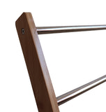 NNEDSZ HOME Bamboo Towel Bar Metal Holder Rack 3-Tier Freestanding and Bottom shelf for Bathroom