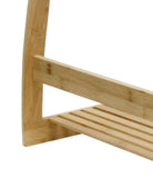 NNEDSZ HOME Bamboo Towel Bar Metal Holder Rack 3-Tier Freestanding and Bottom shelf for Bathroom
