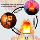 NNETM Twinkling Yuletide Flames: 4pc LED Christmas Light Bulb Set