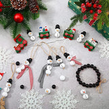 NNETM DIY Christmas Snowman Wooden Beads Kit - 100pcs