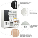 NNECW Large Wooden Kids Play Kitchen Set Toy