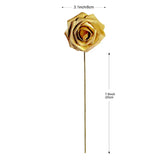 NNETM 25-Piece Golden Artificial Rose Flowers Set