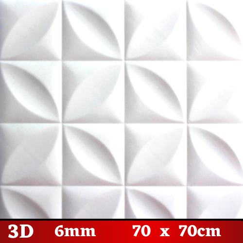 NNEIDS 3D Wallpaper Tiles 70 x 70cm White Petal 10pcs