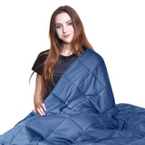 NNECW 9 kg Luxury Cooling Weighted Blanket for Quality Sleep-Blue