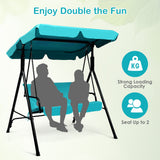 NNECW Loveseat Patio Canopy Swing Chair with Soft Cushion for Outdoor
