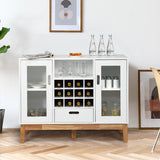 NNECW Wine Cabinet Sideboard with 12 Bottle Wine Rack for Kitchen