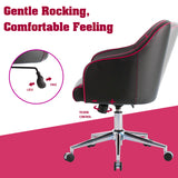 NNECW Adjustable Swivel Office Armchair with Massaging Cushion for Office Red