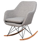NNECW Accent Rocking Chair with Solid Steel Wood Leg for Bedroom