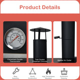 NNECW 3-in-1 Pizza Oven Wood Fired Portable Outdoor BBQ Grill Smoker Pizza Maker