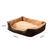 NNEIDS Pet Bed Mattress Dog Cat Pad Mat Puppy Cushion Soft Warm Washable 2XL Brown
