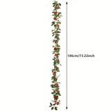 NNETM 2Pcs Red Berry Christmas Garland