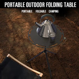 NNETM Adjustable Height Telescopic Outdoor Tripod Folding Table