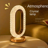 NNETM Modern Crystal Table Lamp with Color-Changing LED Lights