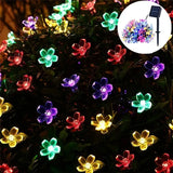 NNETM Decorative Solar Flower Lights - Illuminate Your Outdoor Space with 30 Fairy Cherry Flowers