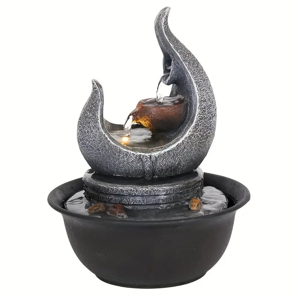 NNETM Moon Fountain USB-Powered Tabletop Waterfall Kit