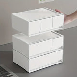 NNETM Stackable Bedroom Bedside Drawer Organizer - White (1pc)