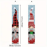 NNETM 2pcs Whimsical Gnome Porch Sign Banners