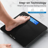 NNETM Ultra Slim Digital Bathroom Scale - Most Accurate Body Weight Scales Large Backlit Display | Black