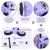 NNETM Portable Folding Cart with Stair Climbing Wheels- Purple
