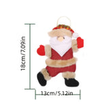 NNETM 4PCS Christmas Tree Accessories: Dancing Old Man, Snowman, Deer, Bear Cloth Puppets