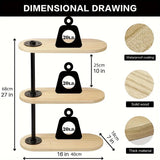 NNETM Rustic Industrial Pipe Storage Shelf with Wood Planks - 3 Tier