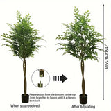 NNETM Nearly Natural 160.02cm Artificial Ficus Palm Tree in Pot