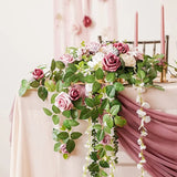 NNETM 25pcs Real Touch Artificial Roses - Cinnamon Rose & Shabby Pink