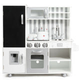 NNECW Large Wooden Kids Play Kitchen Set Toy