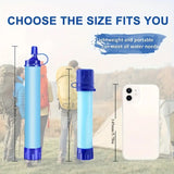 NNETM Outdoor Survival Straw Water Filter Bottle - Portable Emergency Purifier