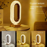 NNETM Modern Crystal Table Lamp with Color-Changing LED Lights