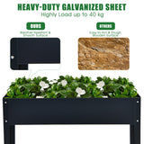 NNECW Raised Garden Bed with Bottom Drainage Holes-Gray