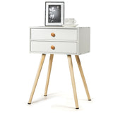NNECW Nightstand WITH 2 Drawers for Small Spaces