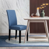 NNECW 2 Pieces Fabric Dining Chairs with Upholstered Seat &amp Nailhead Trim-Blue