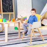 NNECW 3 in 1 Baby High Chair with Adjustable Legs and Tray for Dining-Yellow