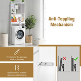 NNECW 4-Tier Toilet Storage Rack Cabinet for Bathroom Laundry Balcony