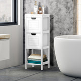 NNECW Floor Storage Cabinet with 2 Adjustable Drawers for Bathroom