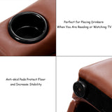 NNECW Adjustable Kids Lounge with Armrest and High Backrest-Brown