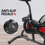 NNEDPE Powertrain Air Resistance Fan Exercise Bike for Cardio - Red