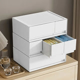 NNETM Stackable Bedroom Bedside Drawer Organizer - White (1pc)
