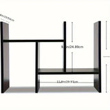 NNETM Adjustable Wood Bookshelf: Classic Desk Organizer & Storage Rack