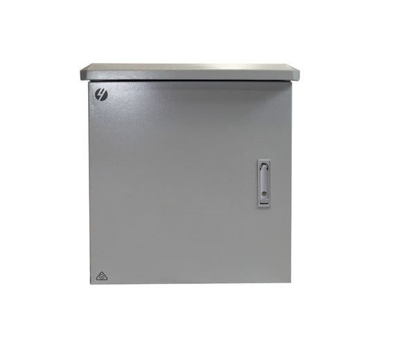 NNEIDS 12RU 600mm Wide x 600mm Deep Grey Outdoor Wall Mount Cabinet. IP65