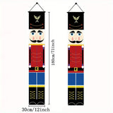 NNETM 1 Pair Christmas Nutcracker Banner Decorations