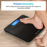 NNETM Ultra Slim Digital Bathroom Scale - Most Accurate Body Weight Scales Large Backlit Display | Black