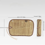 NNETM Portable Waxed Canvas Cutlery Bag for Outdoor Dining