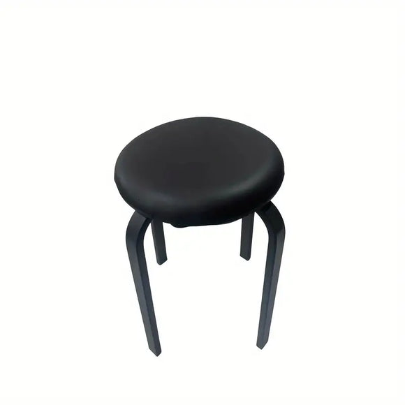 NNETM Contemporary Black Metal Vanity Stool