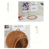 NNETM Imitation Rattan Cat Cage - Hanging Cat Nest with Semi-Enclosed Design