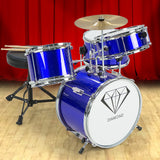 NNEDPE Children's 4pc Drum Kit - Blue