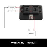 NNEDSZ 4pcs 4 Way Blade Fuse Box Block Holder LED Indicator Light 12V/24V Car Marine