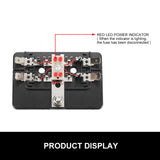 NNEDSZ 4pcs 4 Way Blade Fuse Box Block Holder LED Indicator Light 12V/24V Car Marine